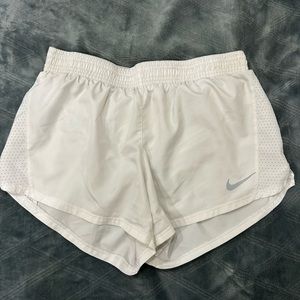 White Nike Dry-Fit Shorts